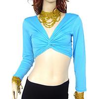 belly dance tops womens training cotton long sleeve