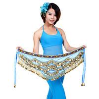 belly dance belt womens training polyester coins 1 piece hip scarf