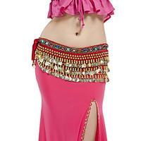 Belly Dance Belt Women\'s Performance Polyester Beading Coins 1 Piece Hip Scarf