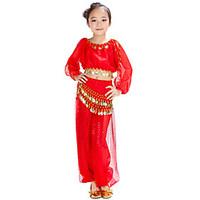 belly dance outfits childrens chiffon coins sequins