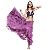 Belly Dance Skirts Women\'s Performance Linen Pleated 1 Piece Dropped Skirt