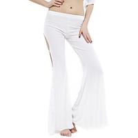 Belly Dance Bottoms Women\'s Training Crystal Cotton Lace 1 Piece Natural Pants