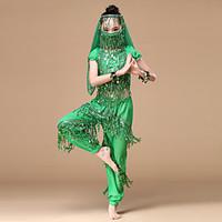 belly dance outfits indian childrens performance chiffon sequins tasse ...