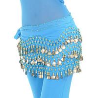 belly dance belt womens training chiffon beading sequins 1 piece hip s ...