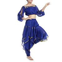 belly dance outfits womens chiffon beading coins sequins 2244inch57cm  ...