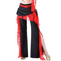 Belly Dance Bottoms Women\'s Training Polyester Lace Ruffles 1 Piece Natural Pants