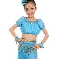 belly dance outfits childrens performance chiffon coins 6 pieces fuchs ...