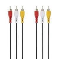 belkin 3x rca male male av composite cable nickel plated in black 2m