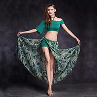 belly dance outfits womens performance modal patternprint 2 pieces hal ...