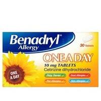 benadryl allergy hayfever one a day tablets 30s