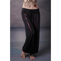 Belly Dance Bottoms Unisex Performance Training Elastic Woven Satin Dropped