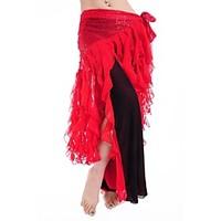 Belly Dance Belt Women\'s Training Cotton Sequined Sash/Ribbon Sequins Tassel(s) Dropped