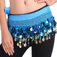 belly dance hip scarves womens performance chiffon sequin 1 piece