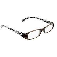 Beta View Reading Glasses- Black & White Dots 2.50