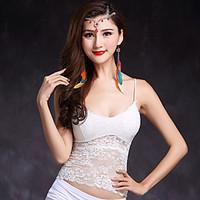 Belly Dance Tops Women\'s Training Lace Lace 1 Piece Sleeveless Natural Top