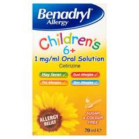 benadryl childrens allergy relief 6 oral soultion 70ml