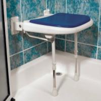 betterlife ew horseshoe shower seat grey with padded back