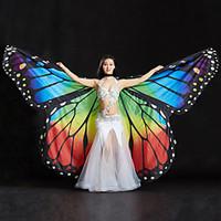 Belly Dance Isis Wings Women\'s Performance Spandex Sequin Crystals/Rhinestones 3 Pieces 1 Holder Wings