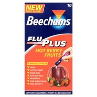 Beechams Flu Plus Hot Berry Fruits x 10 Sachets