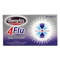 Benylin 4 Flu Tablets 24 Tablets