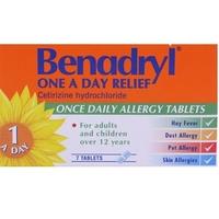Benadryl Allergy Relief One A Day Tablets
