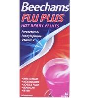 Beechams Flu Plus Hot Berry Fruits