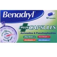 Benadryl Plus Allergy And Congestion Relief