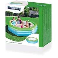 bestway deluxe octagon family paddling pool 99 x 20 inches