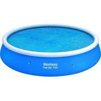 bestway fast set solar pool cover 15 feet blue