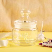 Bespoke Bride & Groom Glass Sweet Jar