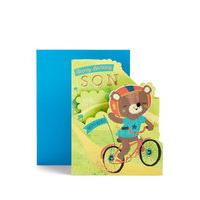 Bear & Bicycle Son Birthday Card