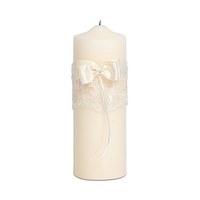 Beverly Clark French Lace Collection Unity Candle - White