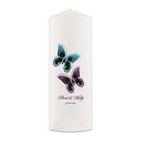 beautiful butterflies personalised pillar candle