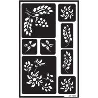 Berries Over \'n\' Over Glass Etching Stencil