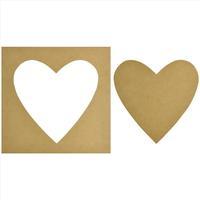 Beyond The Page MDF Heart Silhouette Wall Art Frame 344727