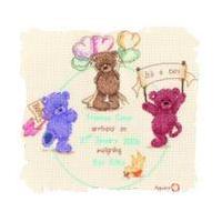 Bears Celebrate Birth Cross Stitch Kit