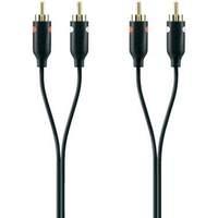 belkin audio cable 2xrca male male gold plated in black 1m