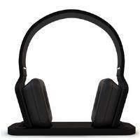 BeeWi Bluetooth Stereo Headphones with Hi-Fi Docking Station (Black)