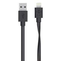 Belkin Flat 2.4amp Lightning Sync and Charge Cable Compatible With Apple Iphone 5/ipad Mini/ipad 4 In Black 1.2m