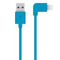 Belkin 90 Angled 2.4amp Lightning Sync and Charge Cable Compatible With Apple Iphone 5/ipad Mini/ipad 4 In Blue 1.2m