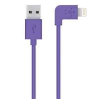 Belkin 90 Angled 2.4amp Lightning Sync & Charge Cable Compatible With Apple Iphone 5/ipad Mini/ipad 4 In Purpleple 1.2m