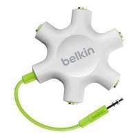 Belkin Mixit Colour Range Rockstar Multi 5 Way Splitter For Headphone - White - *ds*