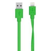 Belkin Flat 2.4amp Lightning Sync & Charge Cable Compatible With Apple Iphone 5/ipad Mini/ipad 4 In Green 1.2m