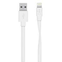 Belkin Flat 2.4amp Lightning Sync & Charge Cable Compatible With Apple Iphone 5/ipad Mini/ipad 4 In White 1.2m
