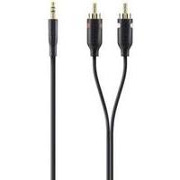 belkin audio portable cable 35mm2xrca male male in black 2m