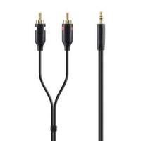 belkin audio portable cable 35mm2xrca female male gold plated in black ...