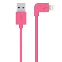 Belkin 90 Angled 2.4amp Lightning Sync and Charge Cable Compatible With Apple Iphone 5/ipad Mini/ipad 4 In Pink 1.2m