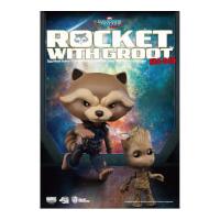 Beast Kingdom Marvel Guardians of the Galaxy Vol. 2 Egg Attack Rocket Raccoon and Groot 10cm Action Figure