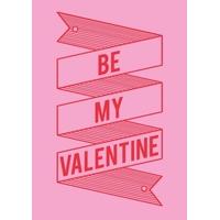 be my valentine banner valentines card