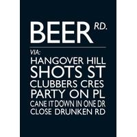 Beer Rd | Birthday Card